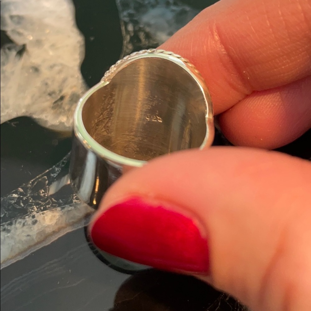 Sterling Silver Rope Spiral Ring - image 2